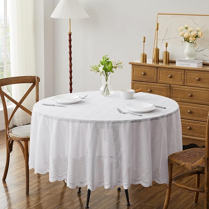 LinenZone Round Lace Tablecloth by LinenZone