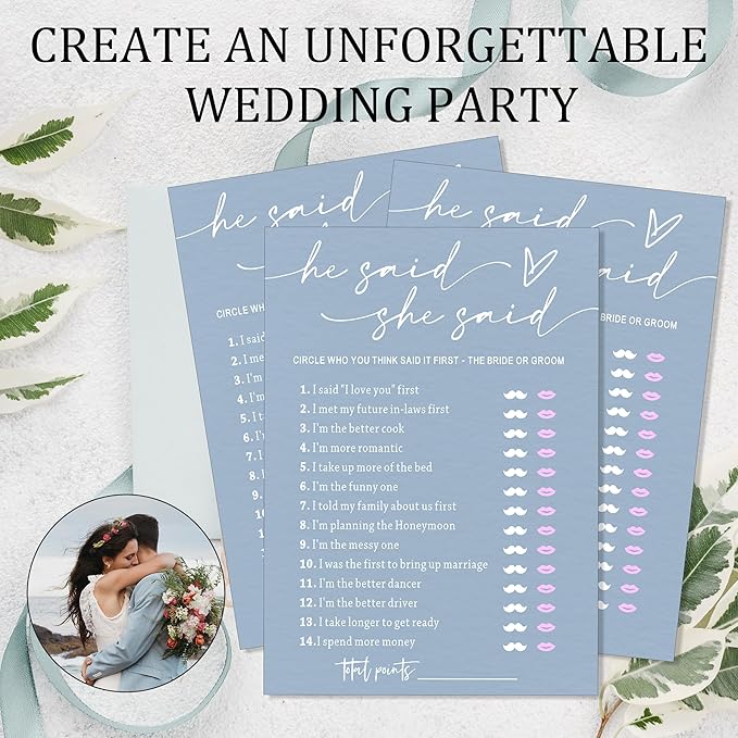 Fun Bridal Shower Games – He Said She Said Game - Image 3