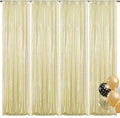 Champagne Sequin Backdrop Curtain 4 Pieces 2FTx8FT Glitter Photography Backdrop by Unknown