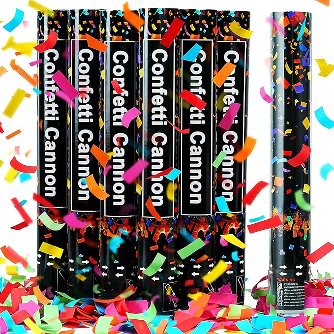 16in Biodegradable Confetti Poppers, Confetti Cannons Bulk by OceanWings