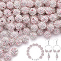 100pcs 10mm Rhinestone Beads for Jewelry Making, Sparkle Crystal Clay Christmas by TINKRSTUFF