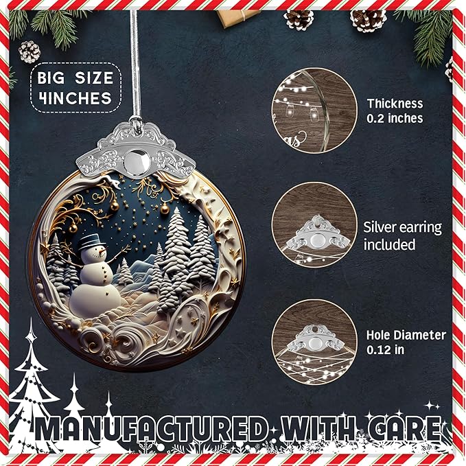 Christmas Ornaments 2025, Unique Christmast Ornaments 4 Inch Acrylic Ornament - Image 5