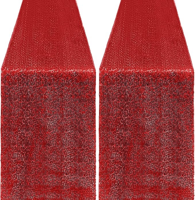 2 Packs 12 x 72 inches Sequin Table Runner by Unknown
