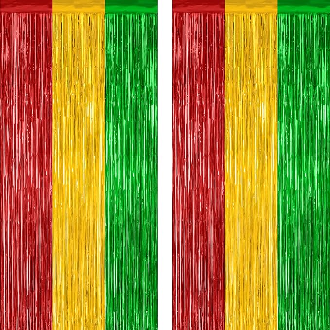 2 Pack Black History Month Decorations, 3.28 FT x 7.05 FT Backdrop Curtains by ZATAYE
