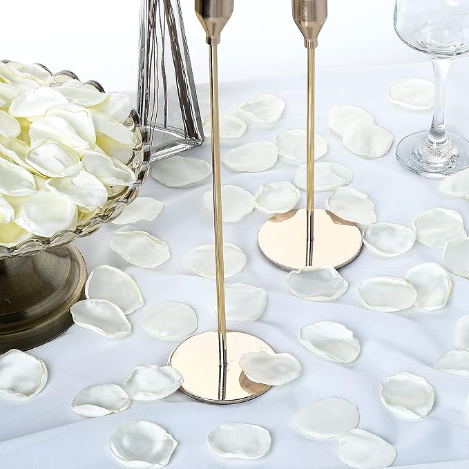 Artificial Ivory White Rose Petals 300pcs Reusable Silk Rose Petals Separated - Image 3