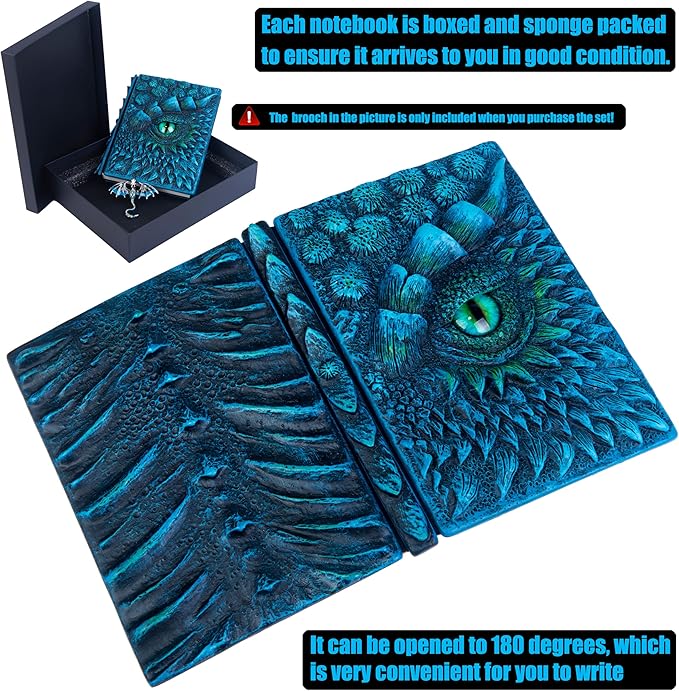 3D Dragon Eye Embossed Journal, Resin Engraving Notebook, Dnd notebook - Image 5