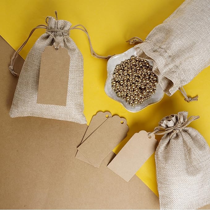 Yymobt 25PCS Burlap Bags with Drawstring, Reusable Burlap Favor Bag 5 x 7’’ - Image 6
