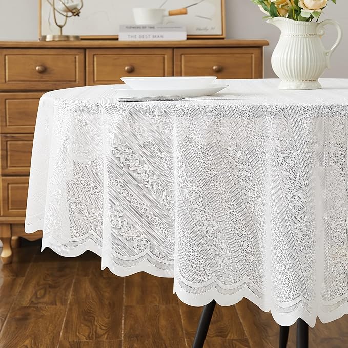 LinenZone Lace Round Tablecloth - Image 2
