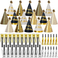 48 Pcs Gold Birthday Party Hats Gold Cone Hats Includes 16 Birthday Paper Hats by JOYEONDEF