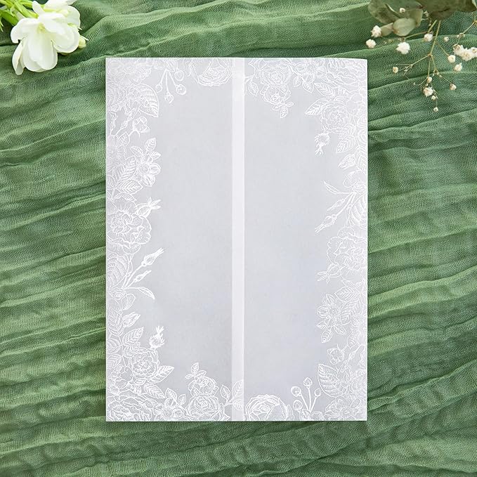 PONATIA 50PCS White Vellum Jackets - Image 3