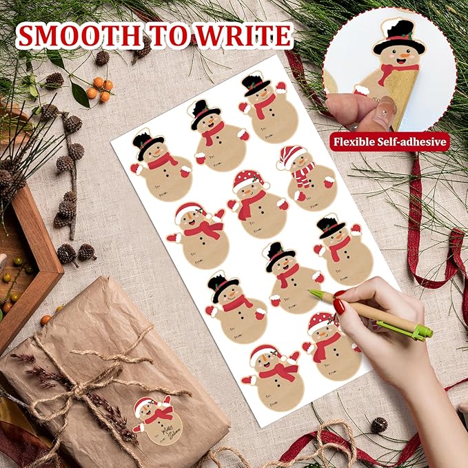 Christmas Gift Tags Stickers, Self-Adhesive Christmas Name Tags - Image 3
