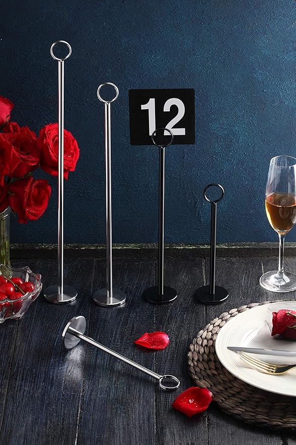 New Star Foodservice 23244 Ring-Clip Table Number Holder/Number Stand/Place - Image 4