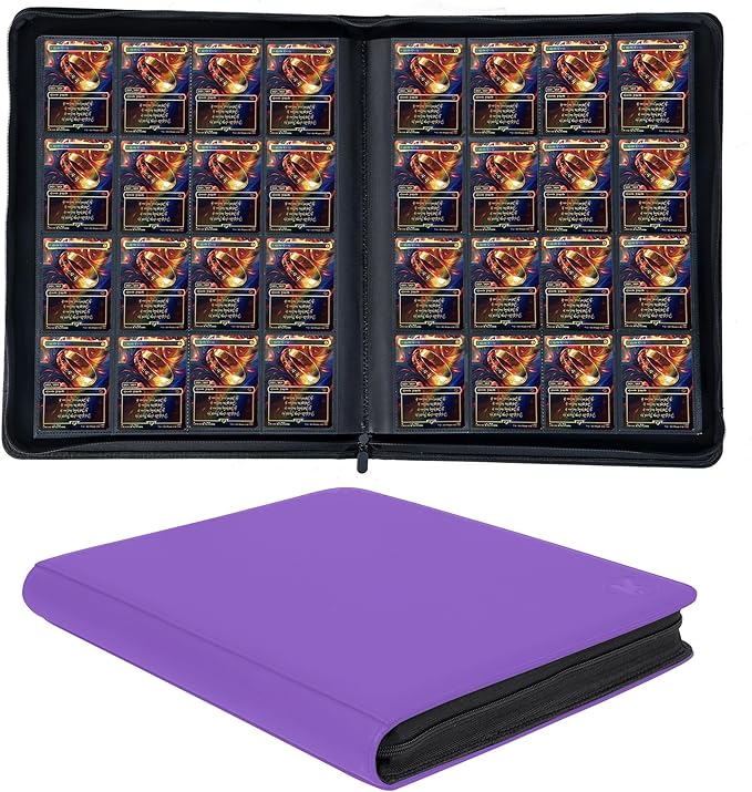 1000+ Pockets Trading Card Binder, 16-Pocket Card Ablum Compatible by KUOOKING