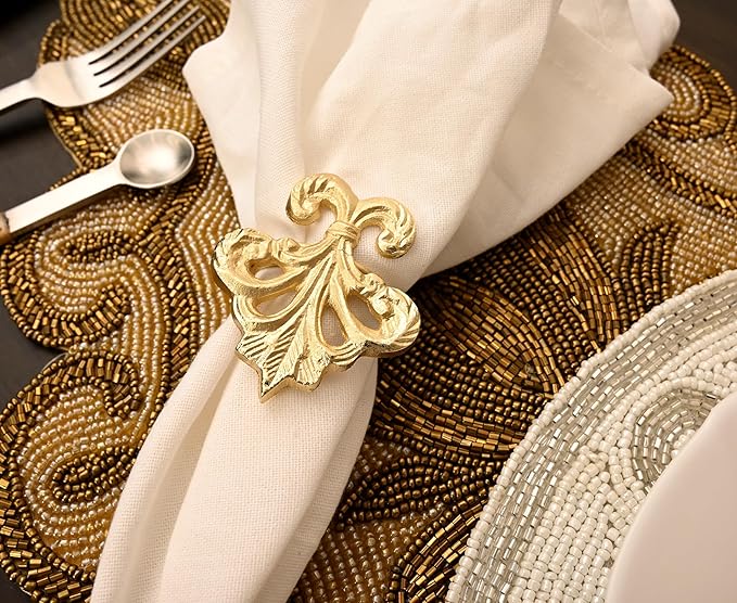 12-Pack Gold Napkin Rings - Image 6
