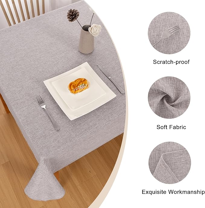Hiasan Faux Linen Rectangle Tablecloth - Image 4