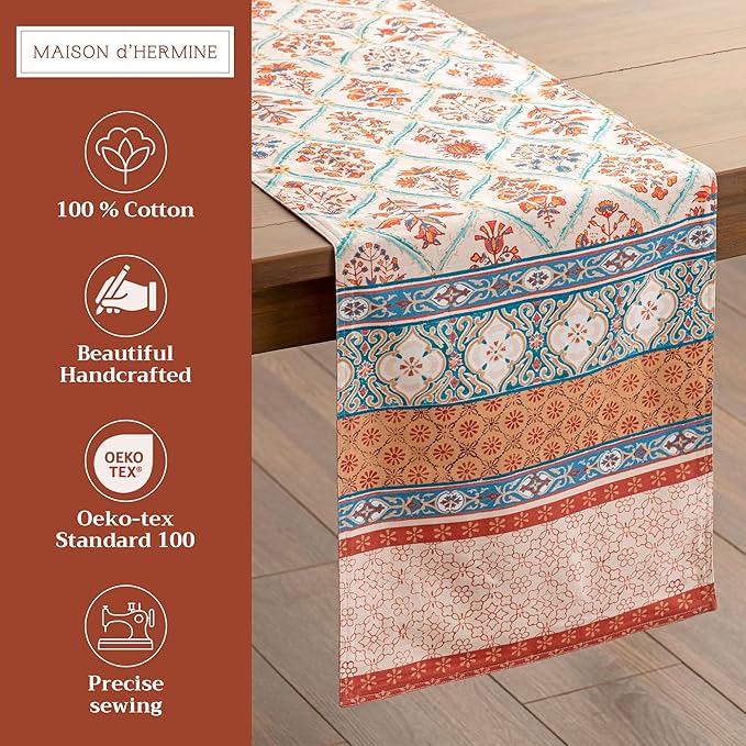 Maison d' Hermine Table Runner 100% Cotton Double Layer Table Runners 72 inches - Image 2