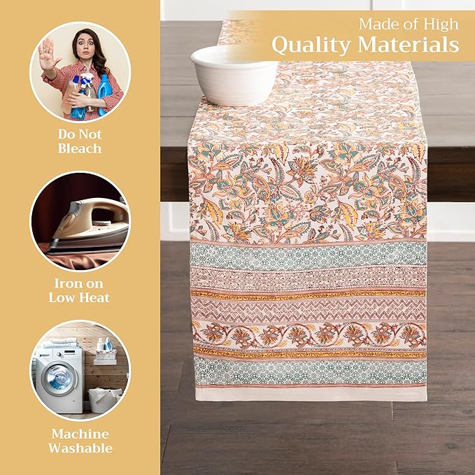 Maison d' Hermine Table Runner 100% Cotton Double Layer Table Runners 108 - Image 3