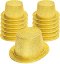 Hillban 12 Pcs Top Hats Halloween Glitter Plastic Retro Disco Party Hats by Hillban