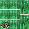 20 Pack Green Streamers Backdrop Jungle Party Decorations Foil Fringe Backdrop by BOMSI