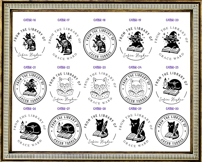 STAMPI Custom Book Embosser or Personalized Book Stamp – from The Library of - Image 3