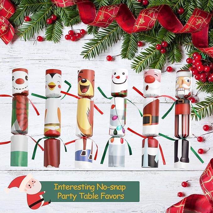 12 Pack Christmas No-snap Party Table Favors, Christmas Themed Holiday Supplies - Image 5