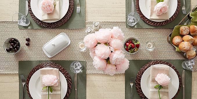 DII Woven Basic Tabletop Collection Chevron Table Runner - Image 5