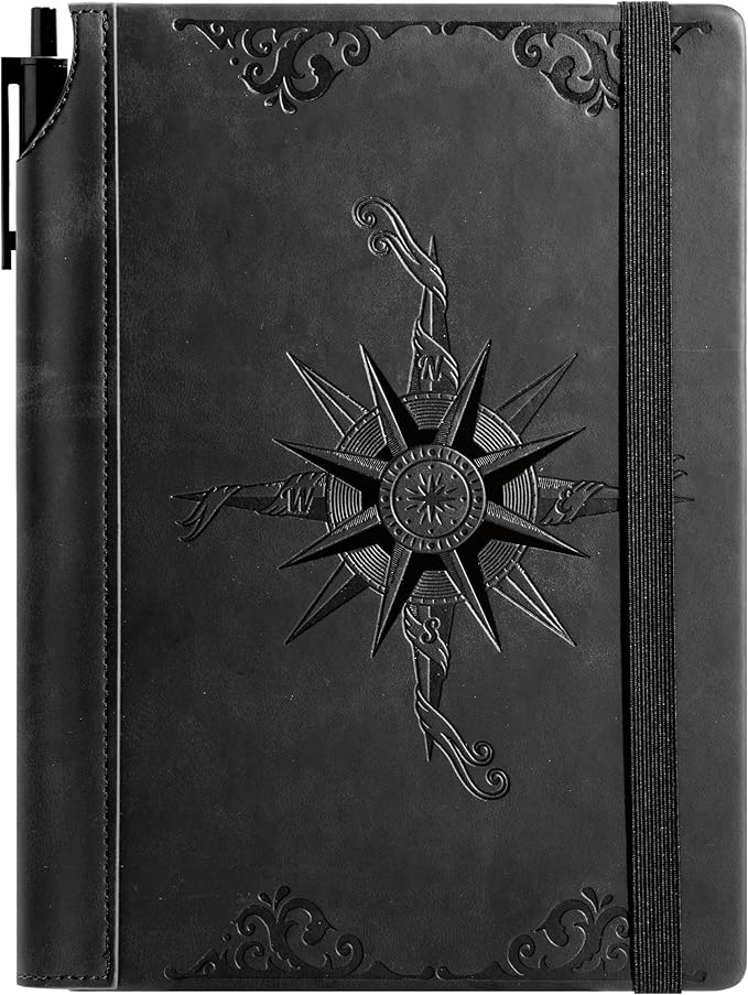 CAGIE Compass Leather Notebook Journal by CAGIE