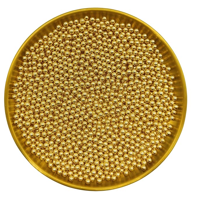 Edible Super Gold Pearl Sugar Sprinkles Candy 4mm Mini Pearls Cake Decorations - Image 4