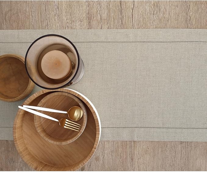 Solino Home Linen Natural Table Runner 156 Inches Long - Image 4