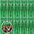 10 Pack Green Streamers Backdrop Jungle Party Decorations Foil Fringe Backdrop by BOMSI