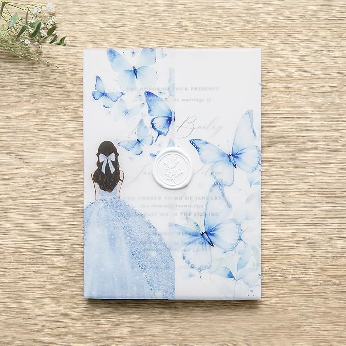 PONATIA 50 PCS Vellum Jackets for 5x7 Invitations - Image 8