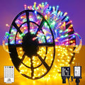 JMEXSUSS 500 LED Color Changing Christmas Lights, 163FT Warm White & Multicolor by JMEXSUSS
