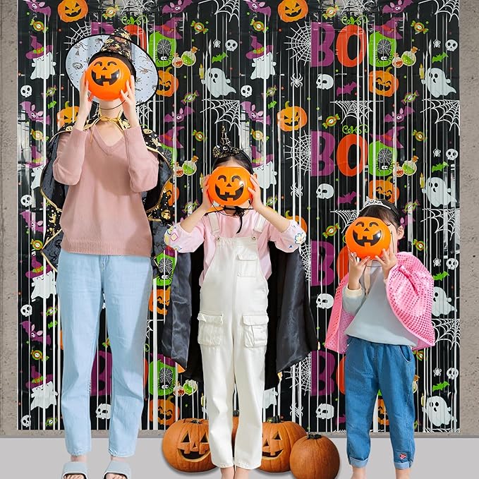 Boo Theme Streamers Party Backdrop - Image 3