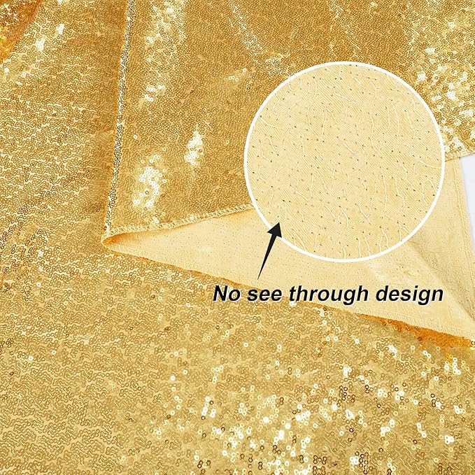 Juya Delight Gold Sequin Backdrop, 6FTx8FT NO See-Through Photobooth Backdrop - Image 4