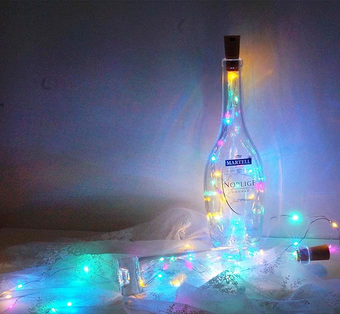 20 LED Wine Bottle Lights with Cork, 15 Pack Battery Operated Cork Shape Fairy - Image 7