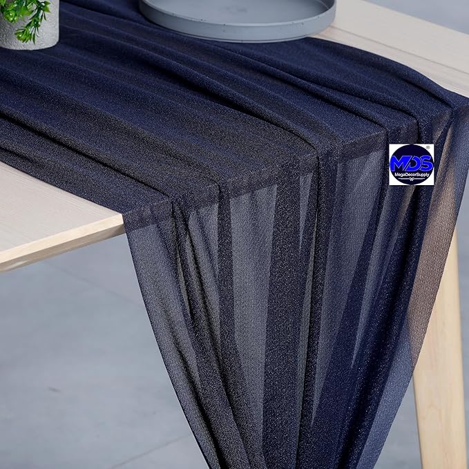 MDS 2 Pack 10ft Chiffon Table Runner 29 x 120 Inches Sheer Wedding Runner - Image 4