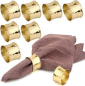 Gold Napkin Rings Set of 8 by ALPHALivingHOME