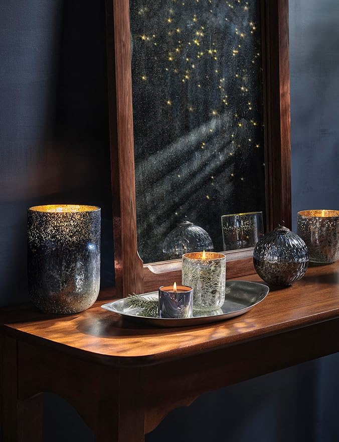 ILLUME Small Boxed Crackle Glass Candle, North Sky - Image 9