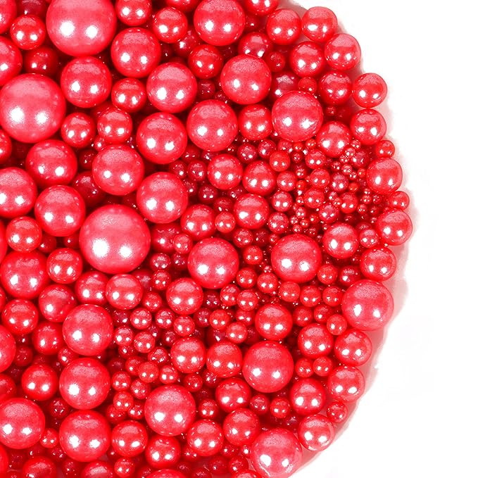 Kasvan Red Pearl Sugar Sprinkles by KASVAN
