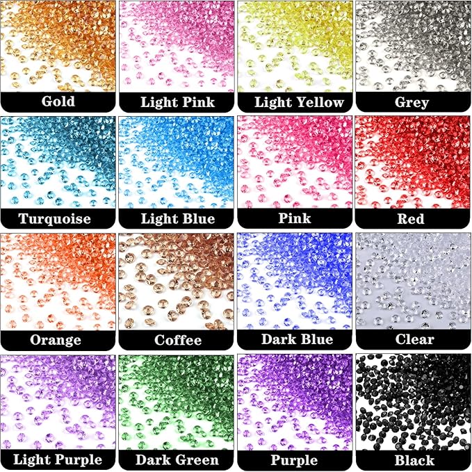 10000Pcs Crystal Acrylic Diamond Fake Gems Vase Filler, 4.5mm Faux Diamonds - Image 4
