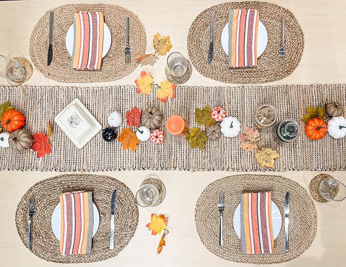 Chardin home Natural Jute Table Runner 13x72 Inch – Vintage Boho Rustic Table - Image 7