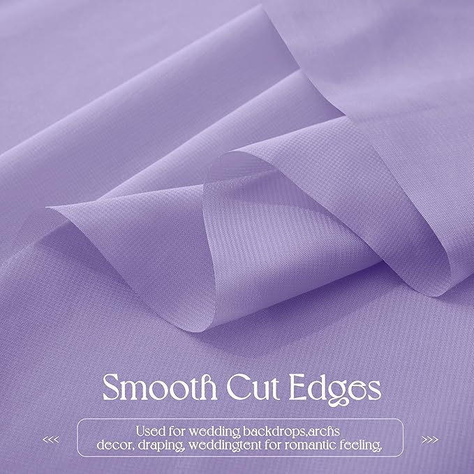 VACVELT Wedding Arch Draping Fabric, Lilac Chiffon, 1 Panel Sheer Drapes - Image 6