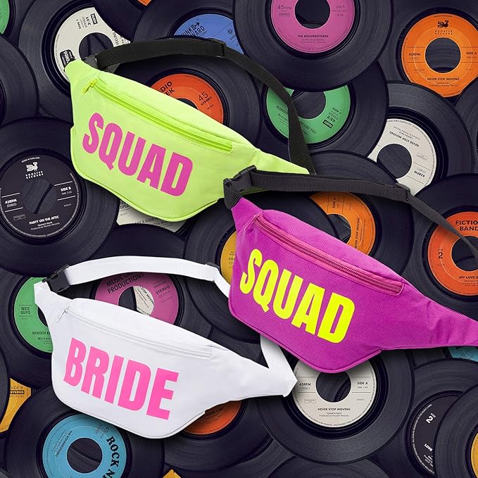 Bachelorette 80s Fanny Pack Set | 7 Pack | 1 Bride Fanny Pack and 6 Squad Fanny - Image 8