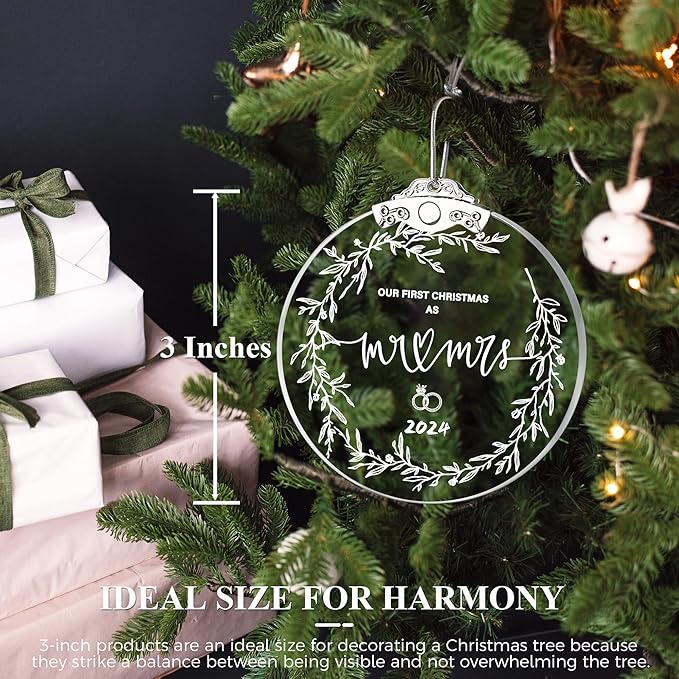 2024 Wedding Gifts: 1st Married Christmas Ornament, Bridal Shower & Newlywed - Image 2