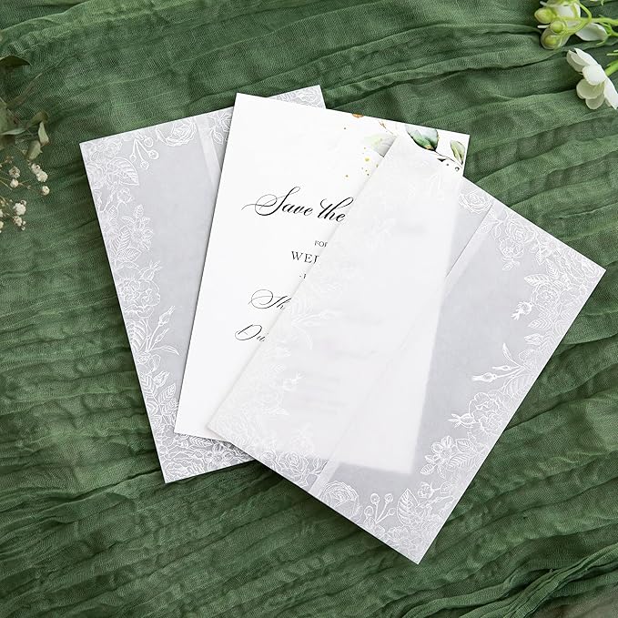 PONATIA 50PCS White Vellum Jackets - Image 6