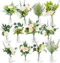 114Pcs Artificial Flowers in Vases Set, Fake Flower Greenery Stem Bulk Sets by Xunsiga