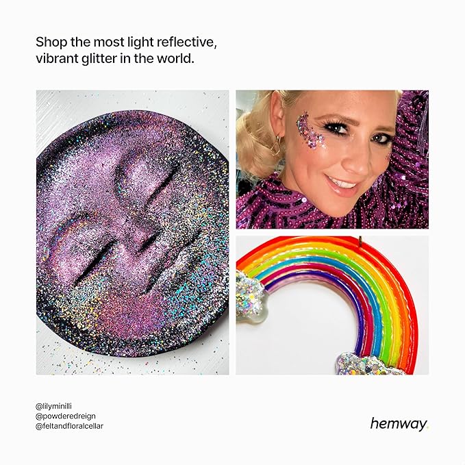 Hemway Eco Friendly Biodegradable Glitter 100g / 3.5oz Bio Cosmetic Safe - Image 6