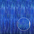 GOER 3.2 ft x 8.2 ft Metallic Tinsel Foil Fringe Curtains Party Photo Backdrop by GOER