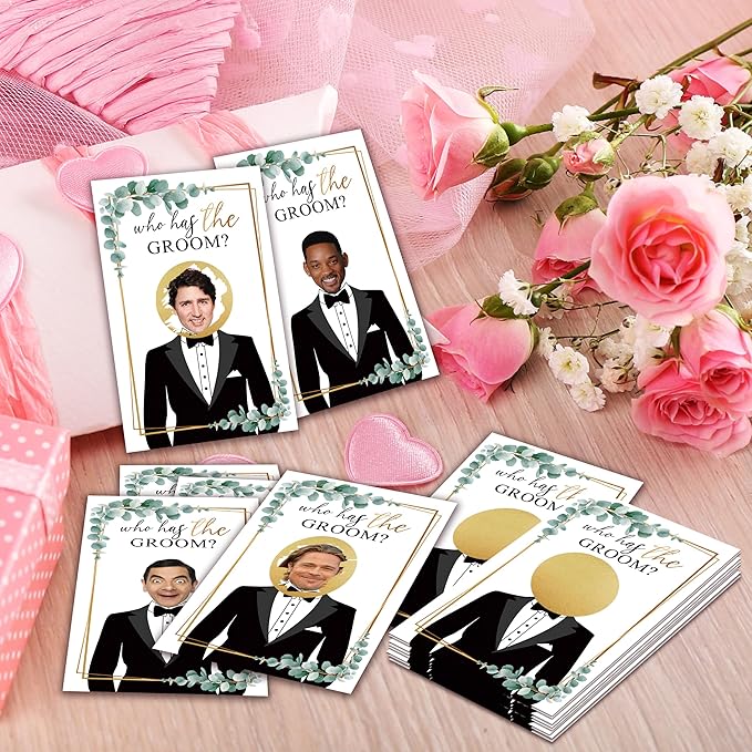 Bridal Shower Scratch Off Game Cards, Who Has The Groom, 3.5"x 2.1" - Image 4