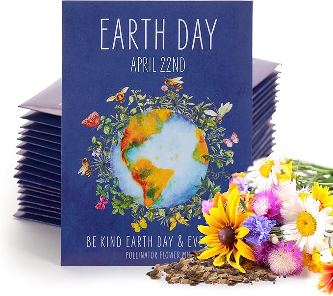 Bentley Seed Co. | Earth Day Planet Pollinator Flowers | Illustrated Bee by OfficialBentleySeedProducts